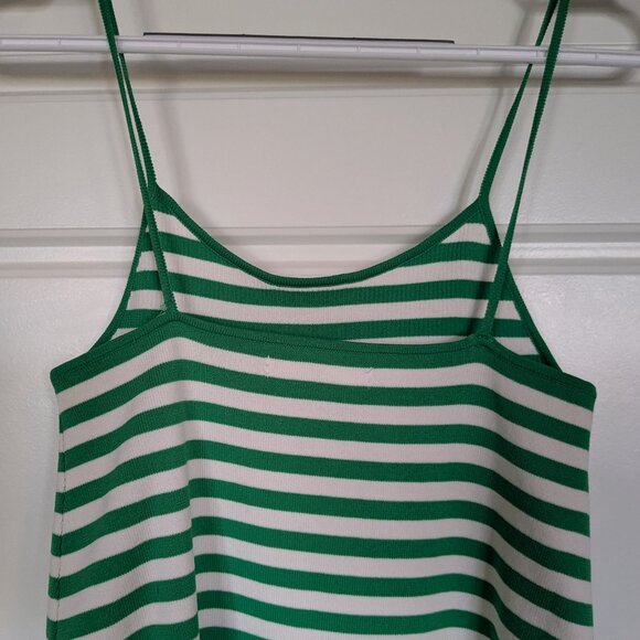 Mango Green Striped Spaghetti Strap Dress - Picture 5 of 6